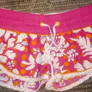 Pink flower shorts size small